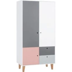 VOX Concept Jugendzimmer 2türig Pink White/grey/graphite -Roba || Pinolino Verkaufsgeschäft 5020017 concept szafa 2drzwiowa 0024 roz