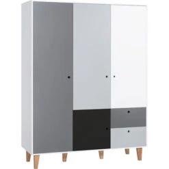 VOX Concept Jugendzimmer 3türig Black White/grey/graphite -Roba || Pinolino Verkaufsgeschäft 5020020 concept szafa 3drzwiowa 0007 czern