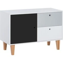 VOX Concept Niedrige Kommode White/black Grey/graphite