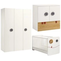 Hülsta Now! Minimo Kinderzimmer 3-türig Weiß/natur Inkl. Wickelaufsatz Zum Aktionspreis