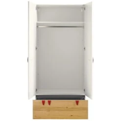 Hülsta Now! Minimo Kinderzimmer 2-türiger Schrank In Schneeweiß/Natureiche Zum Toppreis -Roba || Pinolino Verkaufsgeschäft 51226 huelsta now minimo 161267f4 gr 6