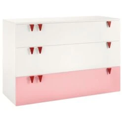 Hülsta Now! Minimo Kommode Breit 3 Schubladen Weiß Hellrosa Zum Toppreis