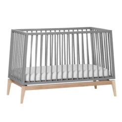 Leander Luna Babybett 60x120 Cm Grau/Eiche -Roba || Pinolino Verkaufsgeschäft 720120 09 leander luna babycot 120x60cm grey oak 7
