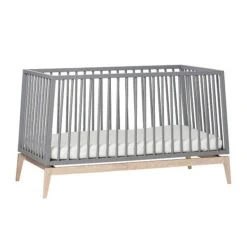 Leander Luna Babybett 70x140 Cm Grau/Eiche -Roba || Pinolino Verkaufsgeschäft 720140 09 leander luna babycot 140x70cm grey oak 7 1
