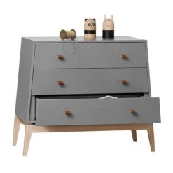 Leander Luna Kommode Grau/Eiche Mit Drei Schubladen -Roba || Pinolino Verkaufsgeschäft 720640 09 leander luna dresser grey oak 7
