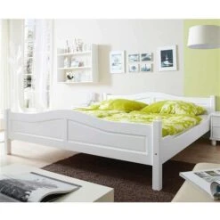 Ticaa Rita Einzelbett Kiefer Weiß 140 X 200 Cm Massivholz