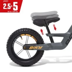 Berg Biky Cross Grey Laufrad -Roba || Pinolino Verkaufsgeschäft 8715839077810 05 berg biky crossgrey zadelverstelling 1