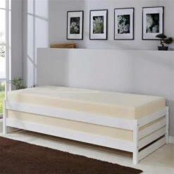 Ticaa Nadine Stapelliege Kiefer Weiß 90 X 200 Cm Massivholz