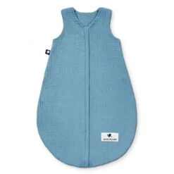 Zöllner Sommerschlafsack Musselin Blau Baumwolle - Größe Wählbar 56 - 110
