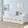 Ticaa Sofabett MINI Micki Buche 4er Schubkästen Weiß Massivholz - 80x160 Cm - Inkl. Matratze -Roba || Pinolino Verkaufsgeschäft 952077 betzj3z0cfu4xy7b