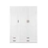 LIFETIME Schrank 150 Cm, 3 Türen, 4 Schubladen Whitewash, Massivholz, Ohne Griffe -Roba || Pinolino Verkaufsgeschäft 97007 10 1