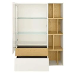 Now! Vision By Hülsta Kombination 7 140x105x42 Lack-weiß/Natureiche/Lack-Hochglanz-weiß -Roba || Pinolino Verkaufsgeschäft 980006 huelsta now vision 151250f4 1