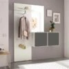 Now! By Hülsta Easy Garderobe Hellgrau 204x166x44 4-teilig