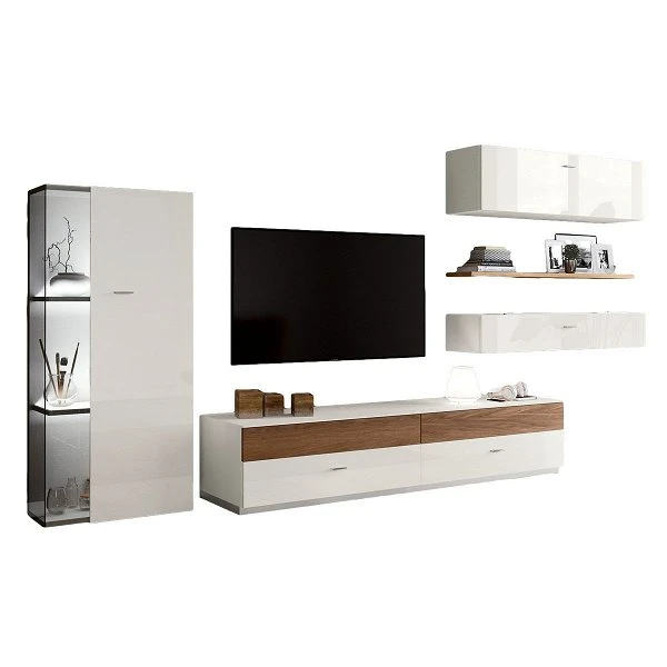 Now! No.14 By Hülsta Kombination 15 191x390x52 Kernnussbaum/Lack-weiß/Lack-Hochglanz-weiß 3 Now! No.14 By Hülsta Kombination 15 191x390x52 Kernnussbaum/Lack-weiß/Lack-Hochglanz-weiß