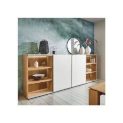 Now! Time By Hülsta Kombination 3 283x110,6x37,9 Natureiche/Lack-weiß