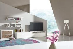 Now! By Hülsta Easy Wohnwand Lack-reinweiß 162x334x45 Mit Media-Lowboard - 4-teilig