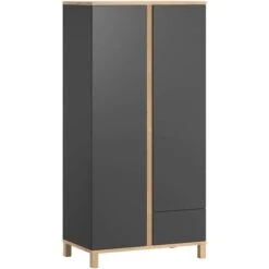 VOX Altitude Kleiderschrank 2-türig Graphit/eiche