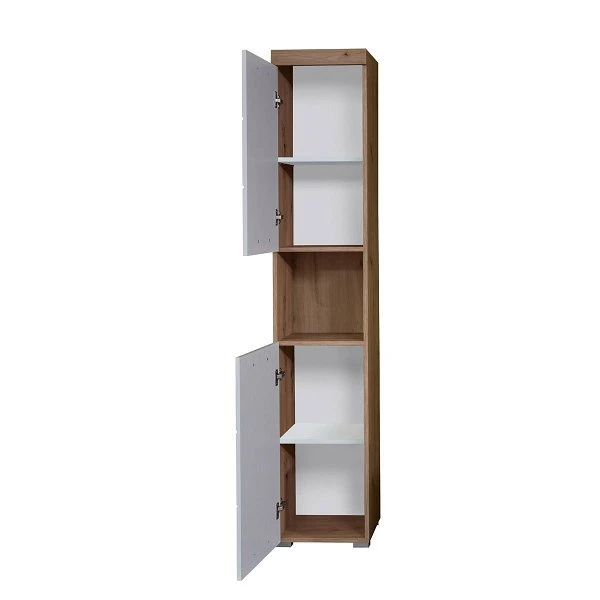 Trendteam Amanda Badmöbel 112x190x34 Cm 3-teilig Weiß / Asteiche 4 Trendteam Amanda Badmöbel 112x190x34 Cm 3-teilig Weiß / Asteiche – Bild 2