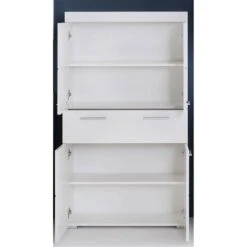 Trendteam Amanda Standschrank 73x132x31 Cm Weiß -Roba || Pinolino Verkaufsgeschäft amanda bd 1393 107 01 frontal geoeffnet