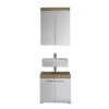Trendteam Amanda Badmöbel 60x190x34 Cm 2-teilig Weiß / Asteiche -Roba || Pinolino Verkaufsgeschäft amanda bd 1393 907 07 frontal freisteller
