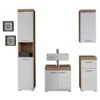 Trendteam Amanda Badmöbel 164x190x34 Cm 4-teilig Weiß / Asteiche -Roba || Pinolino Verkaufsgeschäft amanda bd 1393 925 07 frontal freisteller