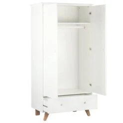 Nature Kid Finn / Tipi Kinderzimmer Weiß/natur Fünfteilig Mit Spielbett -Roba || Pinolino Verkaufsgeschäft ancona tipi wardrobe standard open white 2