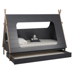 Nature Kid Ponca Tipi Kinderzimmer Grau 6-steilig Mit Wigwambett -Roba || Pinolino Verkaufsgeschäft ancona tippibett grau schublade 4