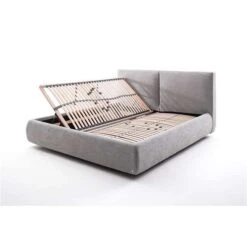 Meise Möbel Atesio Bett Hellgrau Mit Bettkasten Und Federholzrahmen 180 X 200 Cm -Roba || Pinolino Verkaufsgeschäft atesio hellgrau 02 seitlich lr detail 11271 19 fein 2