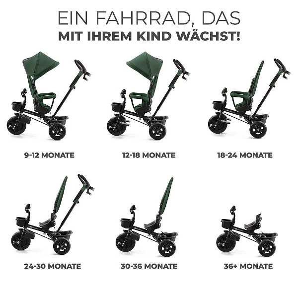 Kinderkraft AVEO Dreirad Mystic Green 4 Kinderkraft AVEO Dreirad Mystic Green – Bild 2