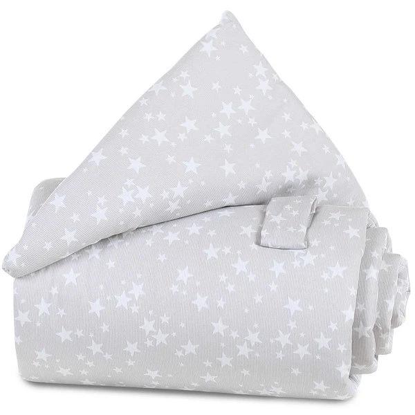 Babybay Gitterschutz Für Verschlussgitter Piqué Perlgrau, Mit Sternen Weiß 3 Babybay Gitterschutz Für Verschlussgitter Piqué Perlgrau, Mit Sternen Weiß