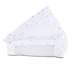 Babybay Nestchen Mesh-Piqué Für Original Weiß, Mit Sternemix Sand/beere