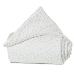 Babybay Nestchen Organic Cotton Für Maxi, Boxspring Und Comfort Weiß, Mit Glitzersternen Mint