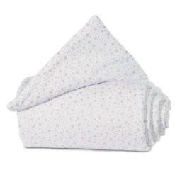 Babybay Nestchen Organic Cotton Für Maxi, Boxspring Und Comfort Weiß, Mit Glitzersternen Rosé