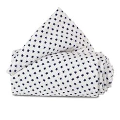 Babybay Nestchen Organic Cotton Für Maxi, Boxspring Und Comfort Weiß, Mit Sternen Blau