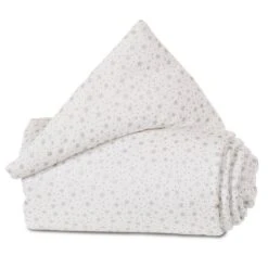 Babybay Nestchen Organic Cotton Für Original Weiß, Mit Glitzersternen Silber