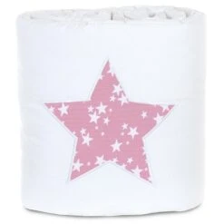 Babybay Nestchen Für Boxspring XXL Piqué Weiß, Applikation Stern Beere