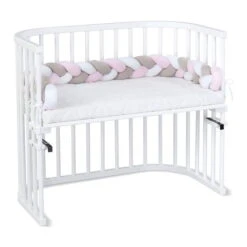 Babybay Nestchenschlange Geflochten Weiß/beige/rosé -Roba || Pinolino Verkaufsgeschäft babybay nestchenschlange geflochten weiss beige ros 500970 004