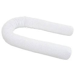 Babybay Nestchenschlange Piqué Für Kinderbetten Weiß, Mit Punkten Perlgrau