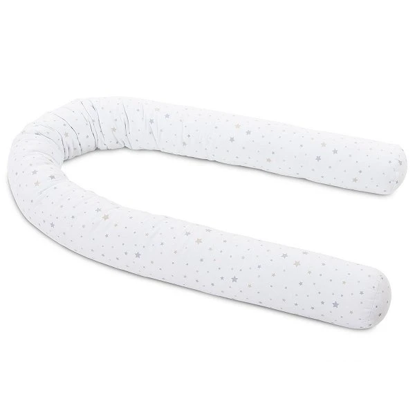 Babybay Nestchenschlange Piqué Für Kinderbetten Weiß, Mit Sternemix Sand/azurblau 3 Babybay Nestchenschlange Piqué Für Kinderbetten Weiß, Mit Sternemix Sand/azurblau