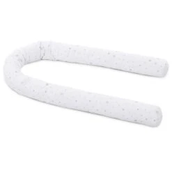 Babybay Nestchenschlange Piqué Weiß, Mit Sternemix Sand/azurblau