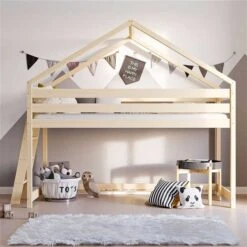 Nature Kid Lara Etagenbett Kiefer Natur Leiter Seitlich, Liegefläche 90 X 200 -Roba || Pinolino Verkaufsgeschäft bari etagenbett natur leiter seite halbhohes ambiente