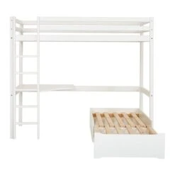 Hoppekids Hochbett ECO Dream 90x200 Cm Mit Tischplatte & Lounge-Ecke | Teilbar -Roba || Pinolino Verkaufsgeschäft basic a14 1 3 1