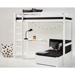 Hoppekids Hochbett ECO Dream 90x200 Cm Mit Tischplatte & Lounge-Ecke | Teilbar