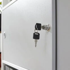 Trendteam Basix Regal Mit Schiebetüren Weiß/grau -Roba || Pinolino Verkaufsgeschäft basix b 1709 012 01 detail schloss 20200217