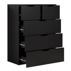 Trendteam Basix Kommode 5 Schubkästen Schwarz -Roba || Pinolino Verkaufsgeschäft basix ko 1709 033 32 dynamisch ge f freisteller 20220302