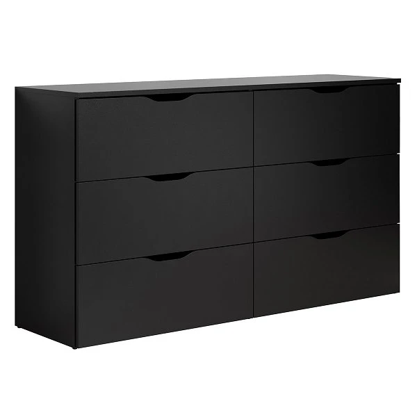 Trendteam Basix Kommode 6 Schubkästen Schwarz 3 Trendteam Basix Kommode 6 Schubkästen Schwarz