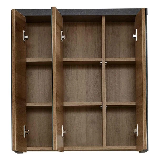 Trendteam Bay Spiegelschrank Schmal Eiche Riviera / Beton 4 Trendteam Bay Spiegelschrank Schmal Eiche Riviera / Beton – Bild 2