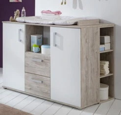 Arthur Berndt Bente Kinderzimmer 3-teilig Eiche Sand Dekor Mit Weiß 8 Arthur Berndt Bente Kinderzimmer 3-teilig Eiche Sand Dekor Mit Weiß -Roba || Pinolino Verkaufsgeschäft benedikt wickelkommode 2