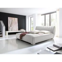 Meise Möbel Bern Polsterbett Weiß Kunstleder