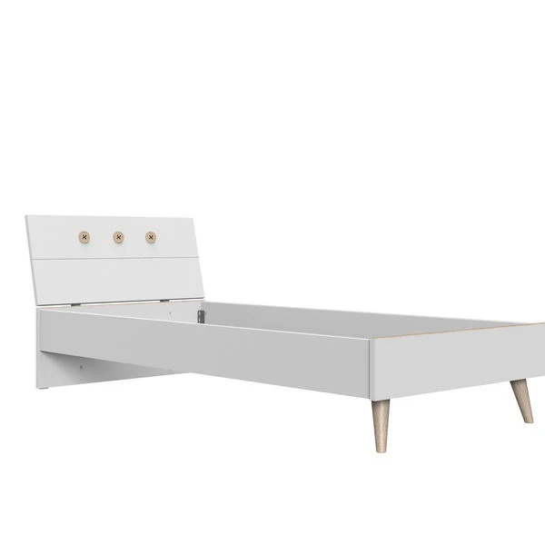 Wimex Billund Jugendbett 90x200 Cm Weiß / Eiche Sägerau 3 Wimex Billund Jugendbett 90x200 Cm Weiß / Eiche Sägerau